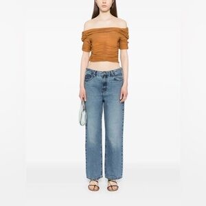 Frame Denim Blue Straight Leg Jeans